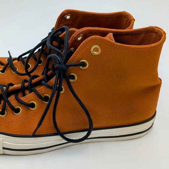 Converse Chuck Taylor All Star Cognac Brown Leather High-top Sneakers M8.5 W10.5 - Picture 10 of 16